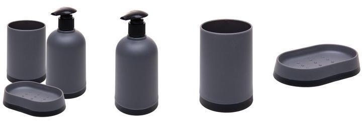 Kit para Banheiro 3 Peas Cinza