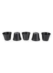 Kit Vasos Redondos para Suculentas Preto 5 Peas