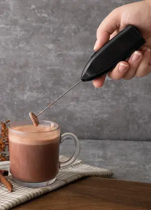 Lar e Lazer - Mini Mixer Elétrico para Bebidas Preto - LAR E LAZER