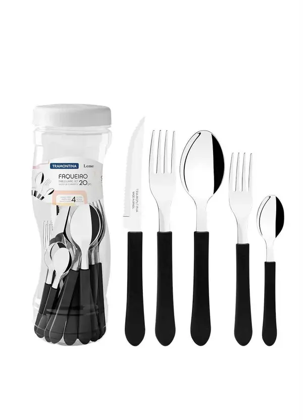 Tramontina - Faqueiro Leme Preto 20 Peças 2