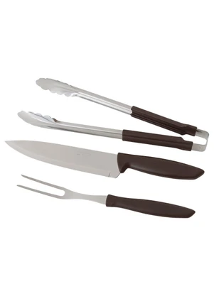 Tramontina - Kit Churrasco 3 Peças - Marrom - TRAMONTINA
