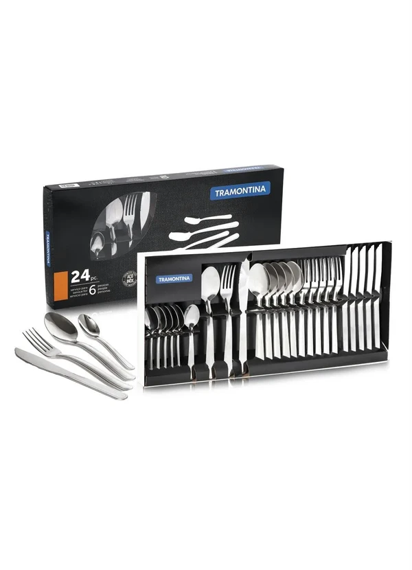 Tramontina - Kit Faqueiro Búzios Em Aço Inox 24 Peças