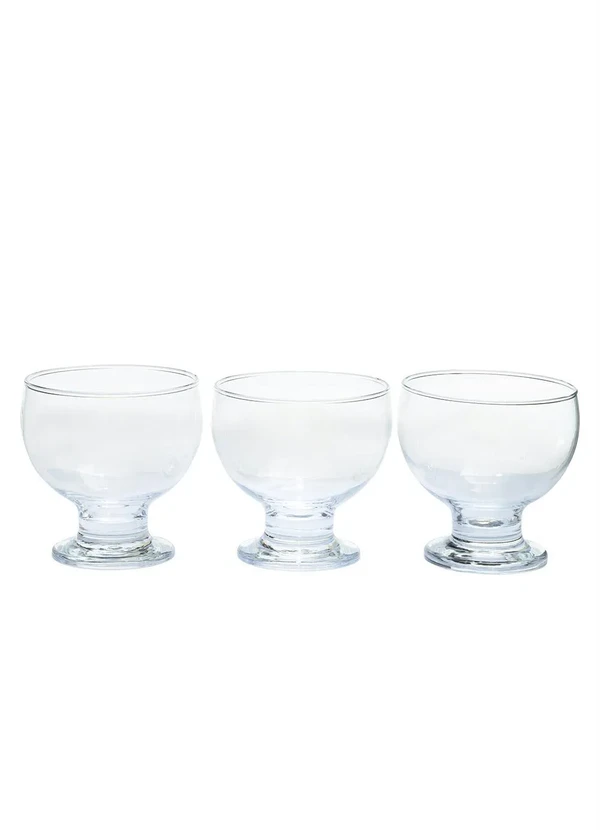 Nadir - Kit Taças de Sorvete 3 Peças Em Vidro