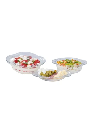 Marinex - Kit Terrina Redonda em Vidro 2 Peças - MARINEX