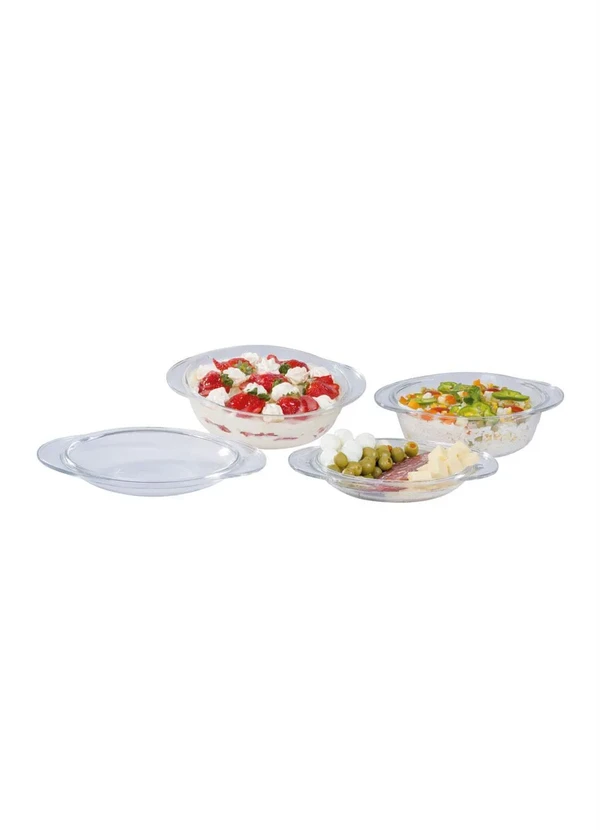 Marinex - Kit Terrina Redonda em Vidro 2 Peças