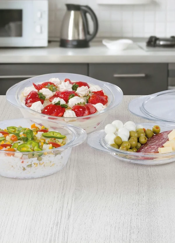 Marinex - Kit Terrina Redonda em Vidro 2 Peças 3