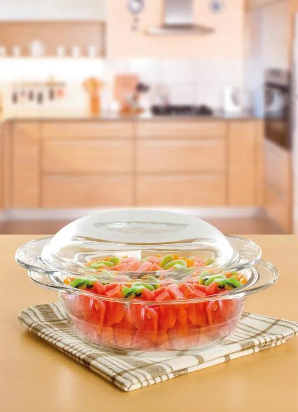 Marinex - Terrina Redonda com Tampa Em Vidro 1 L 2