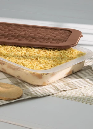 Lar e Lazer - Travessa com Tampa Rattan Sortida 2,3 Litros - LAR E LAZER