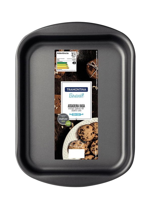 Tramontina - Assadeira Rasa Tramontina Grafite 28cm 4
