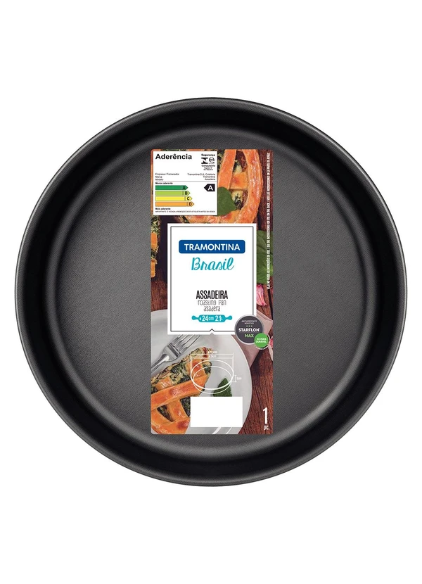 Tramontina - Assadeira Redonda Tramontina Grafite 24cm 3