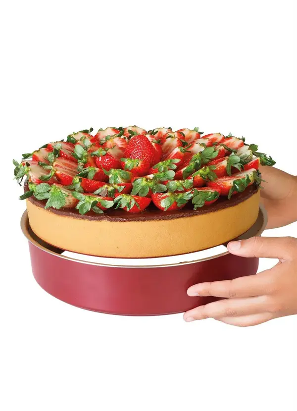 Tramontina - Forma com Fundo Removível Vermelha 1 Peça 10