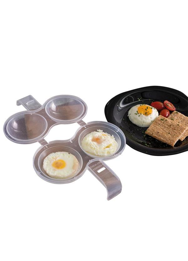 Lar e Lazer - Forma para Cozinhar Ovos no Micro-Ondas Plástico