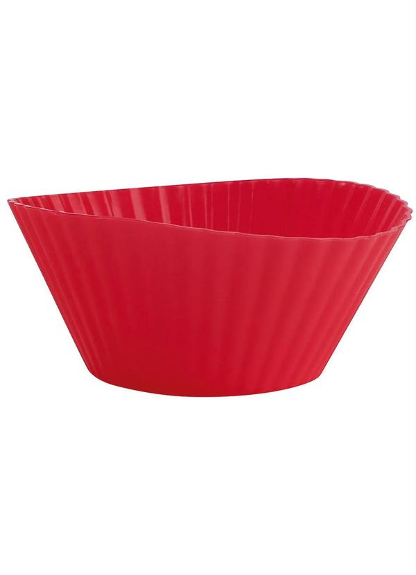 Lar e Lazer - Kit Formas Cupcake/Muffin Vermelho 12 Peças