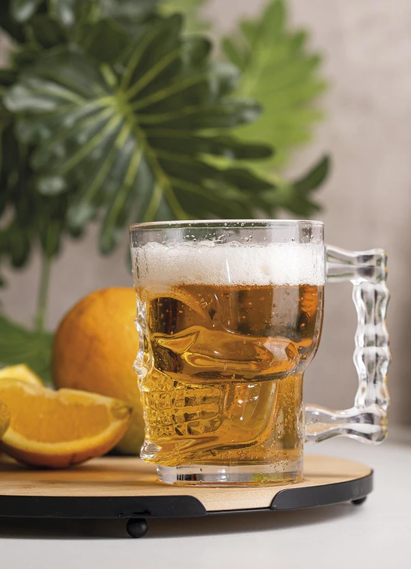 Lar e Lazer - Caneca Cerveja Caveira 510ml Vidro 5