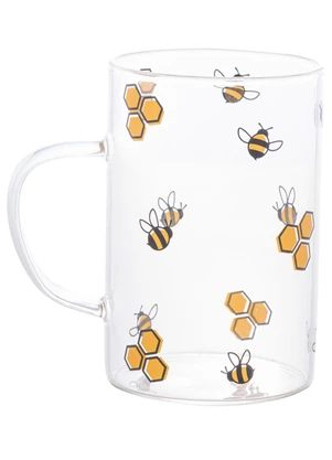 Lar e Lazer - Caneca de Vidro Bee - 280 Ml - LAR E LAZER