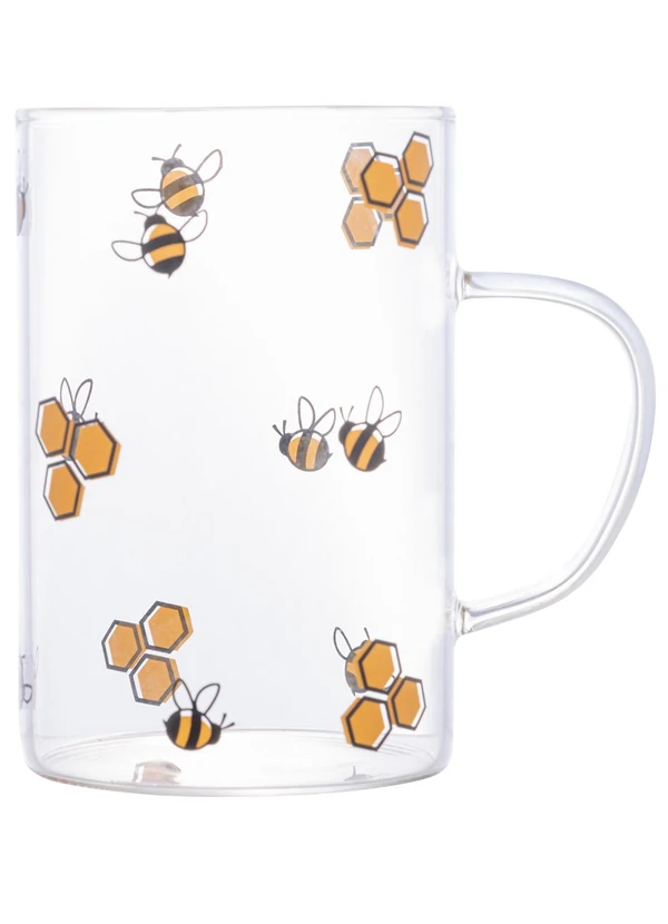 Lar e Lazer - Caneca de Vidro Bee - 280 Ml 3