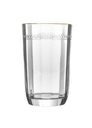 Copo Alto de com Fio Dourado 370ml (Em Vidro)
