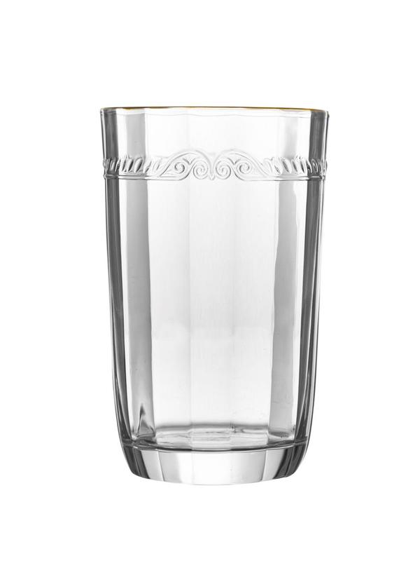 Copo Alto de com Fio Dourado 370ml (Em Vidro)