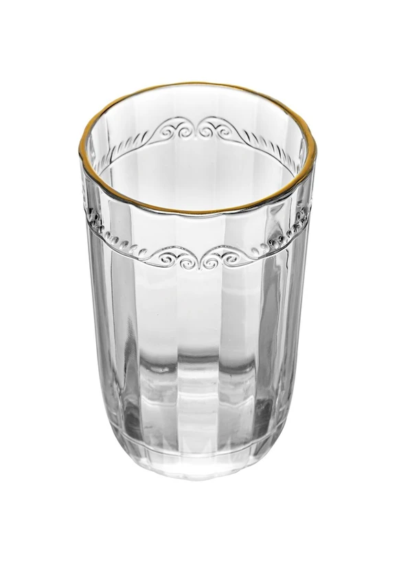 Lar e Lazer - Copo Alto de com Fio Dourado 370ml Em Vidro 3