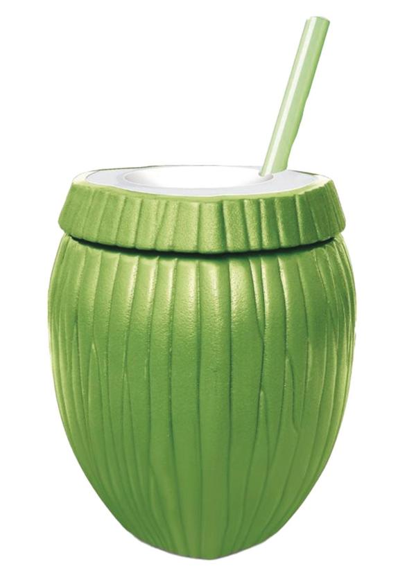 Copo com Canudo Coco Verde - 850ml