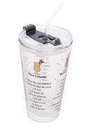 Copo de Drink Vidro com Canudo - 450 Ml