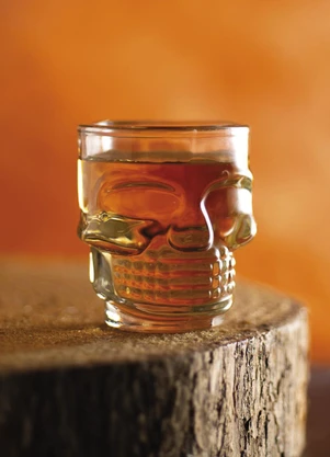Lar e Lazer - Copo de Shot Caveira 50ml Em Vidro - LAR E LAZER