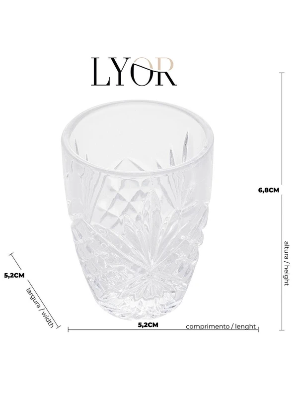 Lar e Lazer - Copo de Shot de Vidro Sortido 65ml - Lyor 3