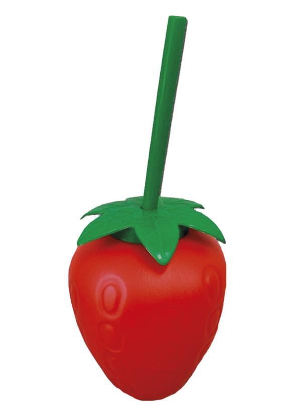 Copo Morango com Canudo - 500ml