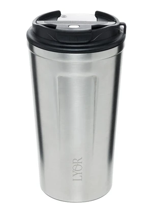 Lar e Lazer - Copo Térmico de Aço Inox com Tampa e Termômetro - LAR E LAZER