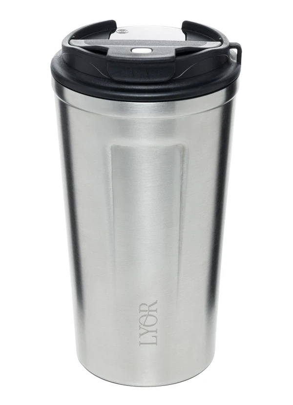 Lar e Lazer - Copo Térmico de Aço Inox com Tampa e Termômetro