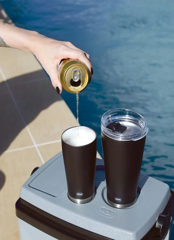 Lar e Lazer - Copo Térmico de Cerveja Preto 700 Ml 3