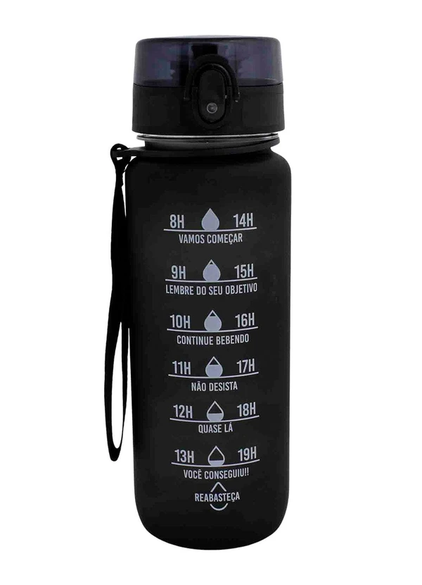 Lar e Lazer - Garrafa com Tampa e Alça Preto 2