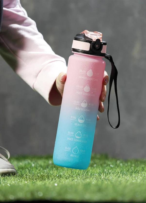 Lar e Lazer - Garrafa Squeeze Policarbonato Rosa e Azul