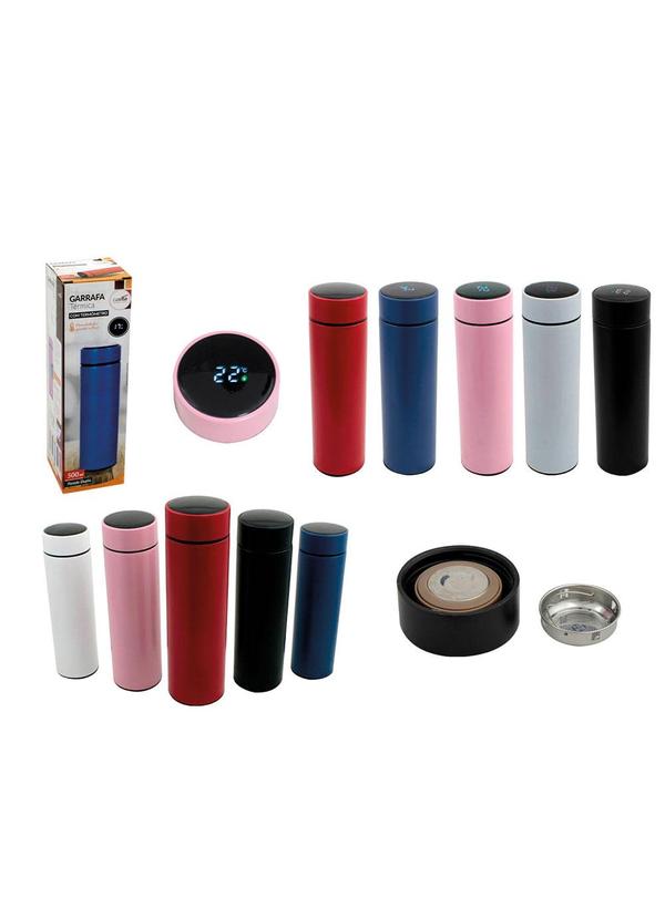 Lar e Lazer - Garrafa Térmica com Termômetro Sortido 2