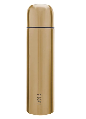 Lar e Lazer - Garrafa Térmica de Aço Inox Bullet Dourada 500 Ml - LAR E LAZER