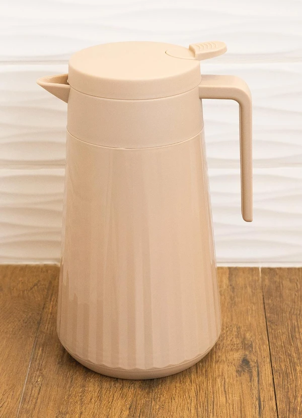 Lar e Lazer - Garrafa Térmica de Plástico Bege 1l