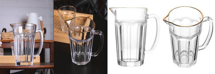 Jarra Belle Epoque com Fio Dourado em Vidro