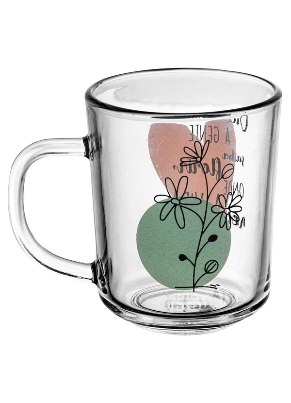 Lar e Lazer - Kit 2 Canecas de Vidro Florir - 220 Ml 3