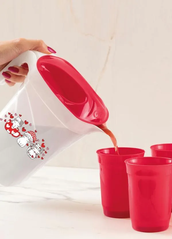 Giplas - Kit Jarra com 6 Copos Gatinhos 3