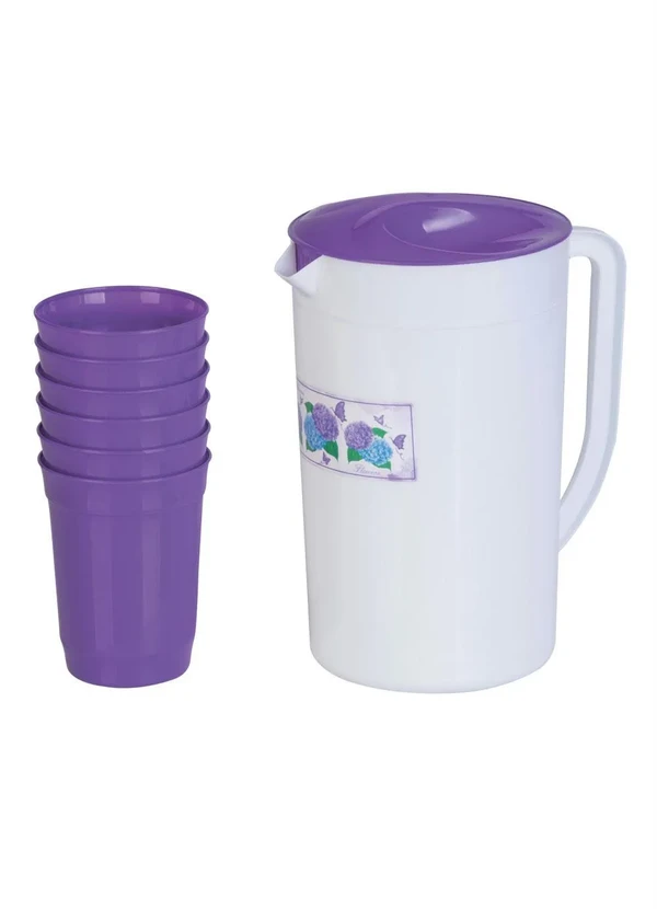 Giplas - Kit Jarra e Copos Hortênsia 7 Peças 2