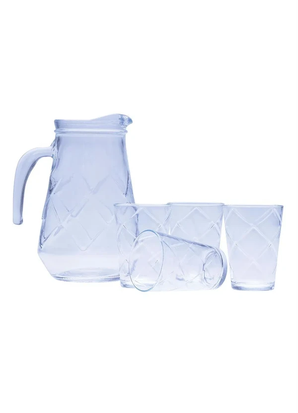 Nadir - Kit Jarra e Copos Maracatu Em Vidro 5 Peças