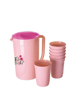 Giplas - Kit Jarra e Copos Pessêgo 7 Peças - GIPLAS