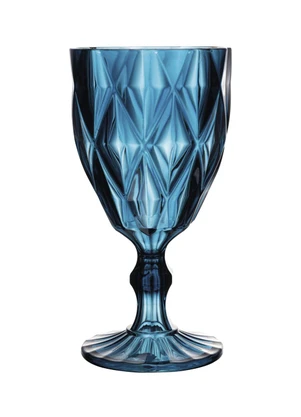Lar e Lazer - Taça de Acrílico Diamond Azul em Acrílico - LAR E LAZER