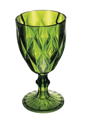 Lar e Lazer - Taça de Acrílico Diamond Verde em Acrílico - LAR E LAZER