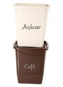 Kit 2 Organizadores Quadrados Marfim/Marrom 1,95