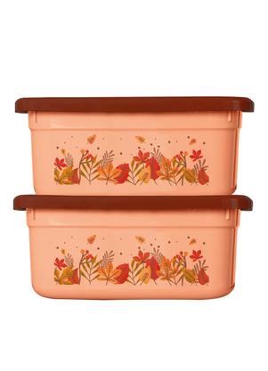 Kit 2 Potes Quadrado Floral Outono