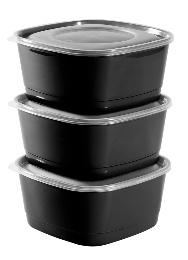 Giplas - Kit 3 Organizadores Quadrados Sortidos 1,02l