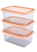 Kit 3 Organizadores Retangulares Incolor 850ml