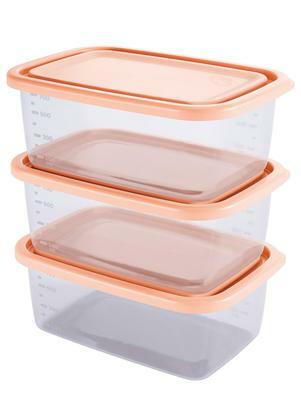 Kit 3 Organizadores Retangulares (Incolor) 850ml