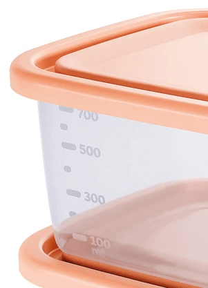 Giplas - Kit 3 Organizadores Retangulares Incolor 850ml - GIPLAS